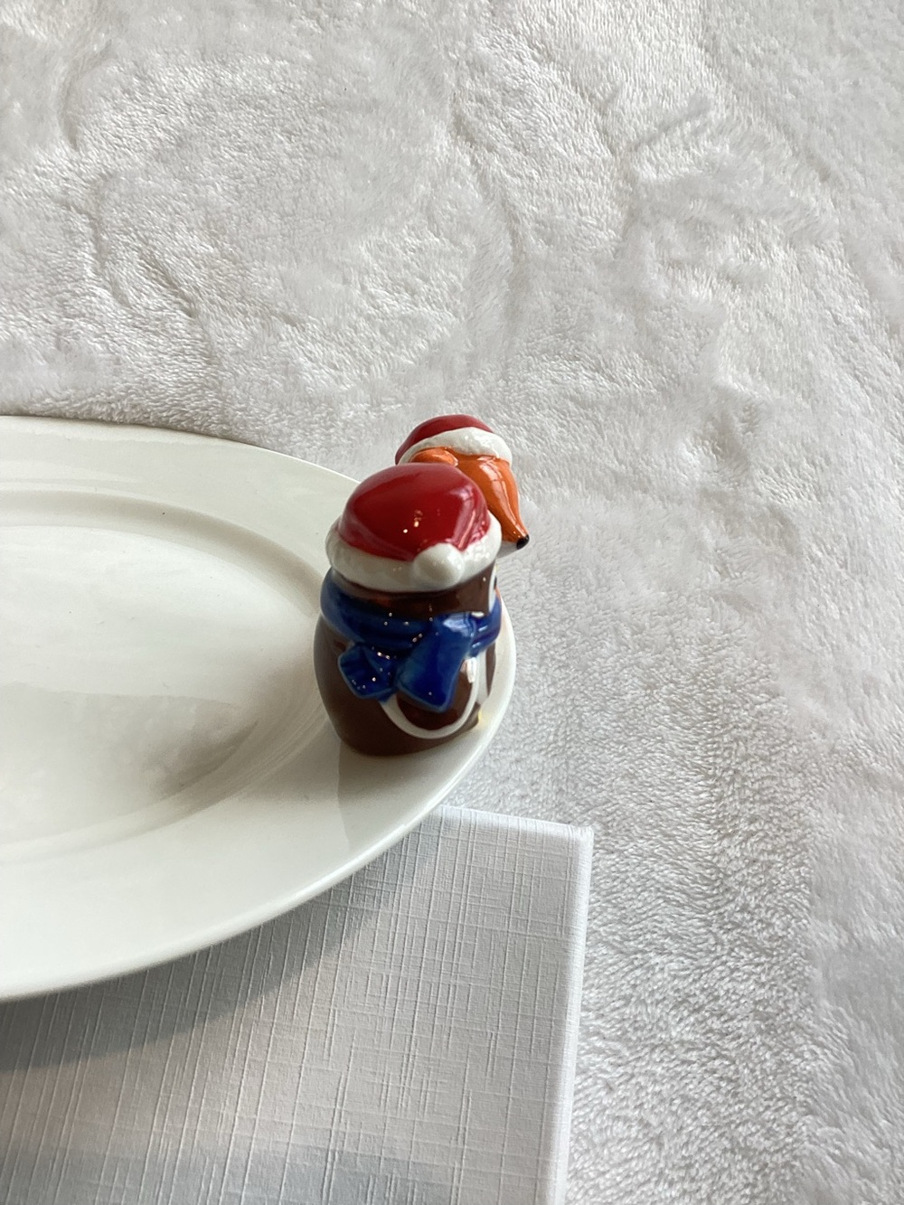 🦉🦊Yankee Candle Plate Holder Woodland Fox and Owl 7” Christmas Holiday - Picture 5 of 11